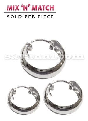 Rund Öronring av Silver
