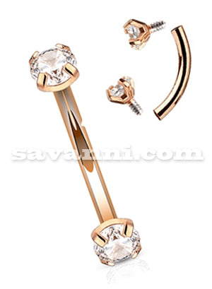 1.2mm Bananabell Inre Gängor Double Zircon