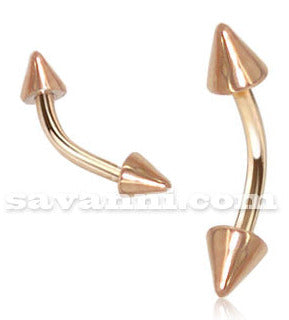 1.2mm Rose Gold Bananabell med Koner