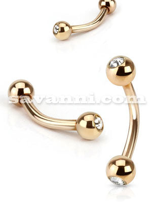 1.2mm Bananabell Rose Gold Strass