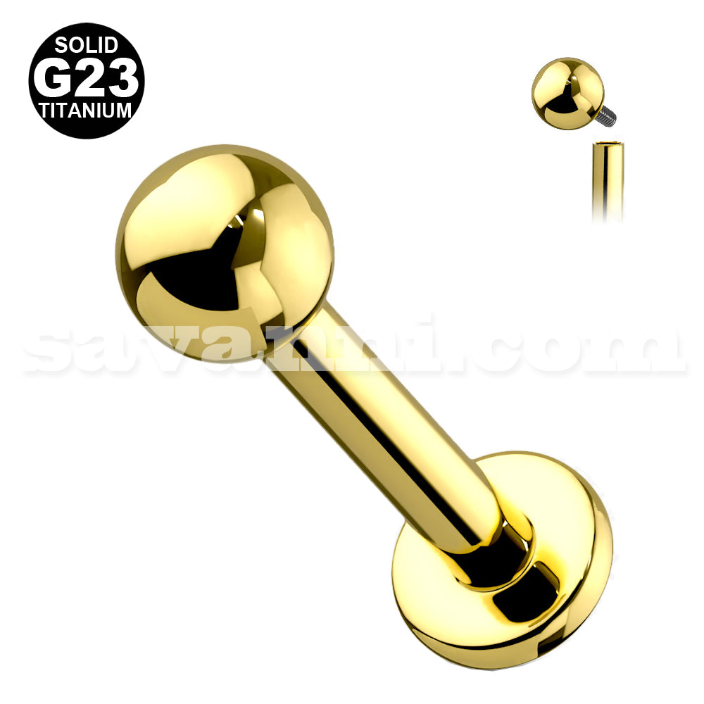 Kullanvärinen titaaninen huulikoru