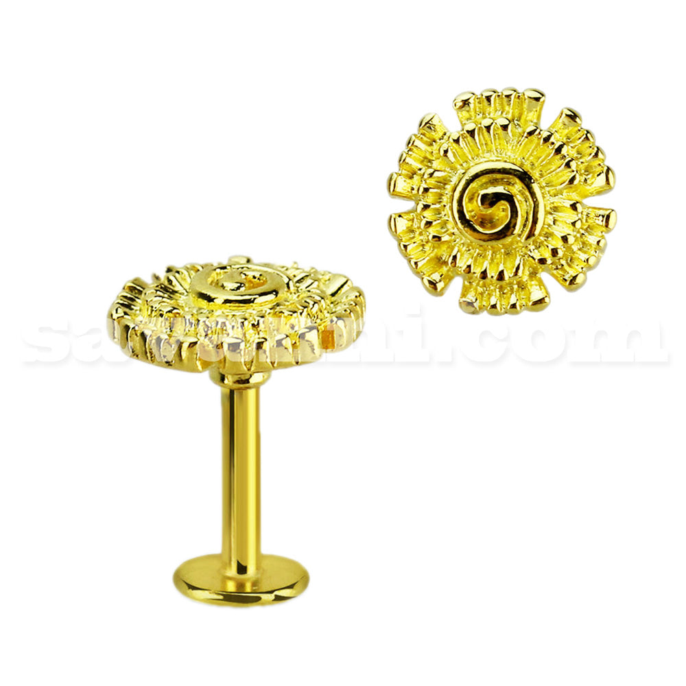 Labret gold spiral