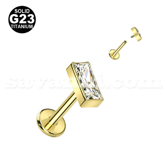 1.2mm Titaani Labret Square Zircon