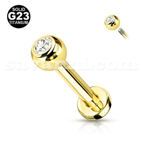 1.2mm Titaani Värikäs Labret Strass