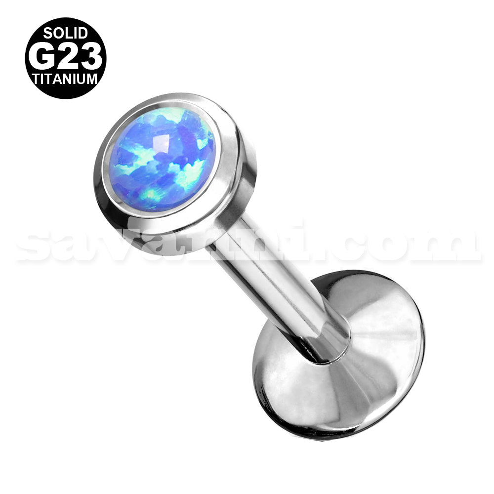 Labret titanium blue opal
