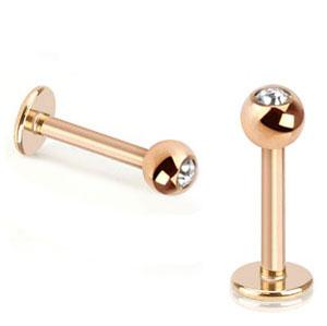 Labret rose gold strass