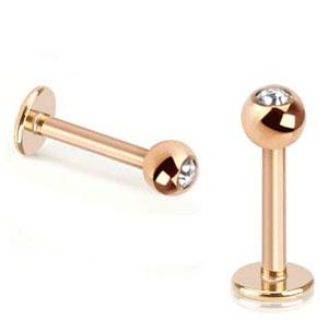 Labret rose gold strass