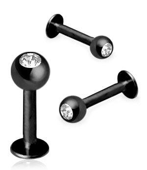 Musta huulikoru strass