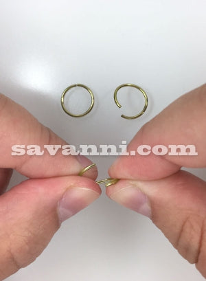 1.6mm Guldfärgad Öppen Slät Piercingring