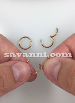 1.6mm Rose Gold Segment Ring Clicker av Titan