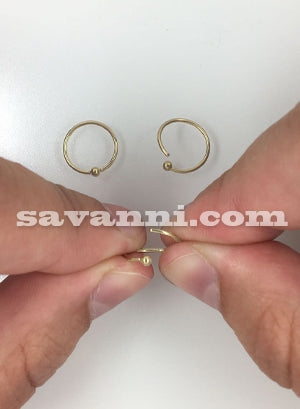 1.2mm Guldfärgad Ring Fast Kula