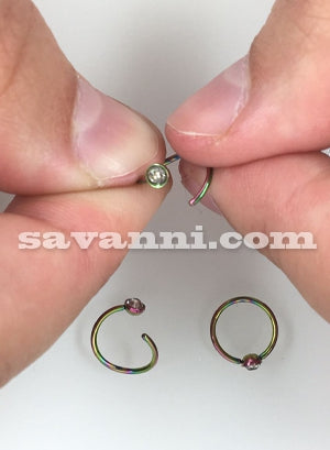 Ring Kirurgiskt Stål Strass