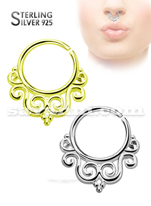 Hopeinen rengas tribal