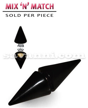 Svart Fakeplugg Magnet Kon