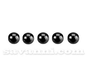 5st 5mm Svart Kirurgiskt Stål Kula 1.6mm