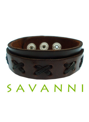 Läderarmband med Korsstygn