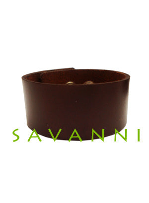 Slätt Läderarmband med Knappar