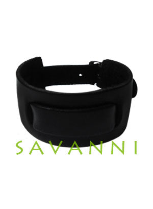Svart Läderarmband Med Spänne