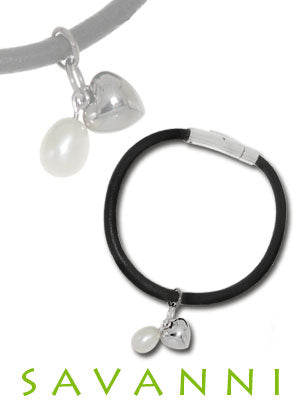 Läderarmband Pärla & Hjärta