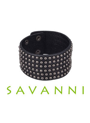 Läderarmband Multi Studs