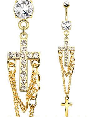 Roikkuva napakoru risti ja ketjut