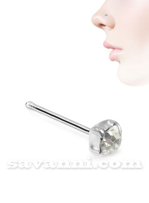 Nässmycke av Silver med Kula & Klar Strass
