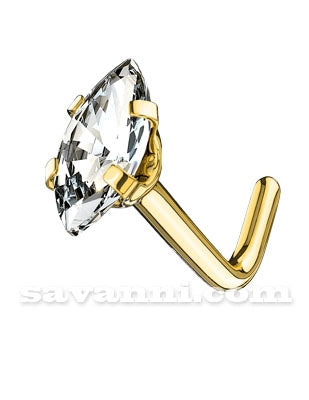 L-format Nässmycke Clear Marquise Zircon