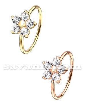 0.8mm Piercingring Vacker Blomma