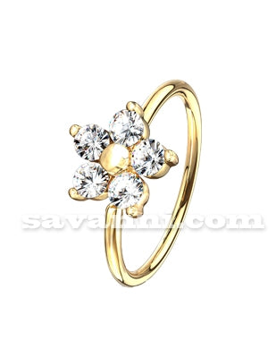 0.8mm Piercingring Vacker Blomma