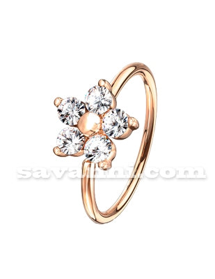 0.8mm Piercingring Vacker Blomma