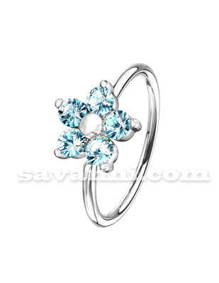 0.8mm Piercingring Färgglad Blomma