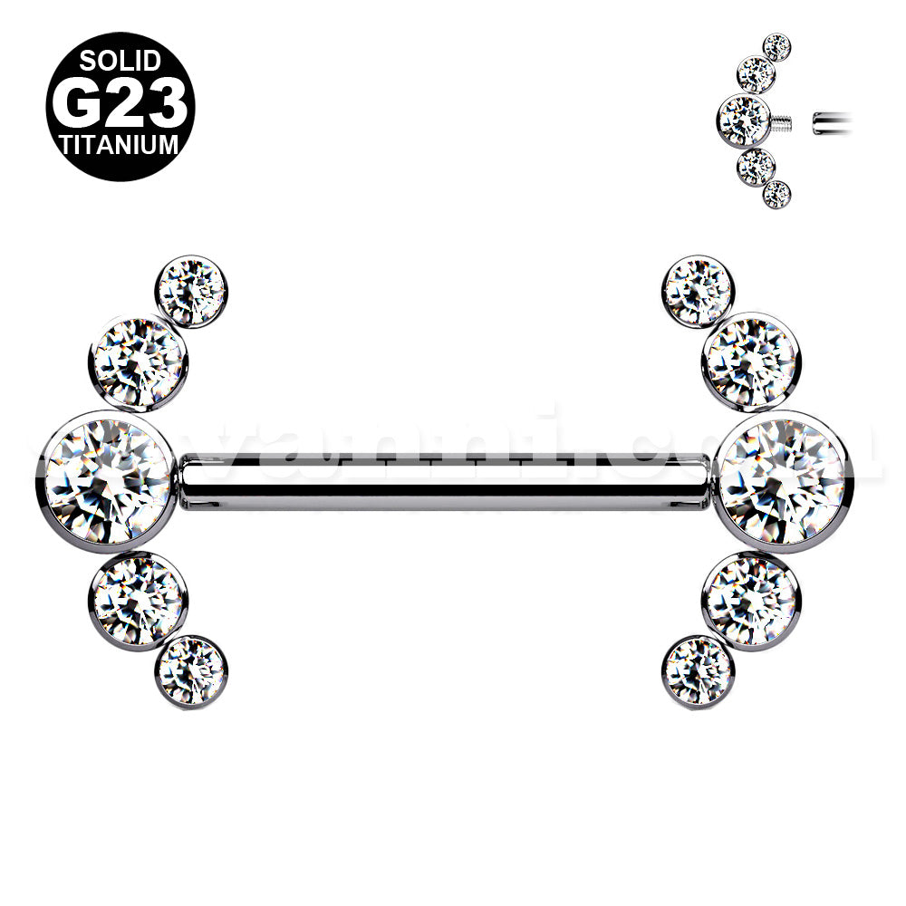 Bröst Piercing Titan Zirconia