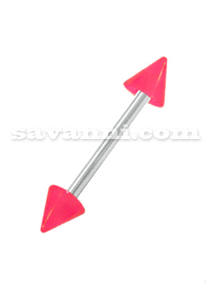 1.6mm Barbell med Rosa Koner