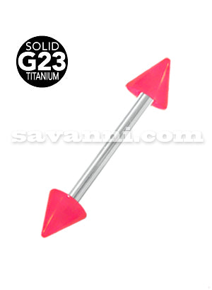 1.6mm Barbell av Titan med Rosa Koner