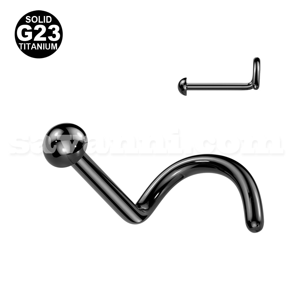 Titaani Nenäkoru Black Flat Top