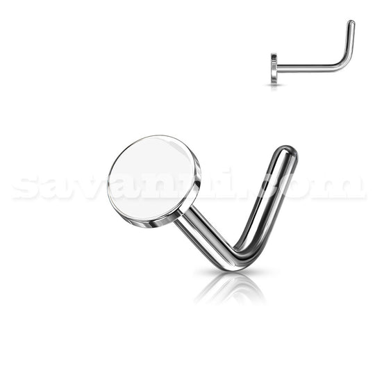 L-formad Näspiercing Flat Top