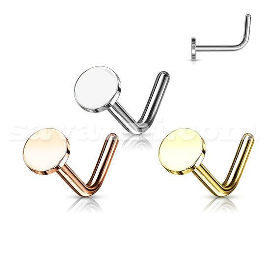 L-formad Näspiercing Flat Top