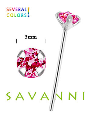 Nässmycke Silver Strass 3mm Infattad