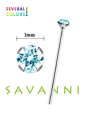 Nässmycke Silver Strass 1mm Infattad