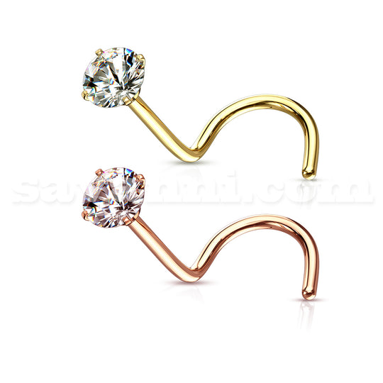 0.8mm Nenäkoru Kullattu Zircon