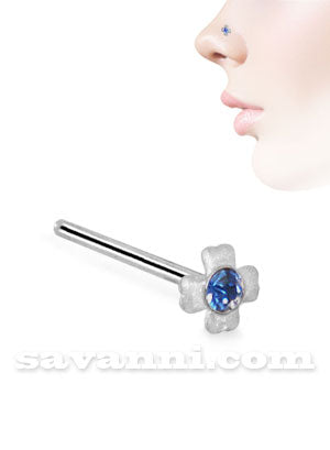 Rakt Nässmycke Silver Clover Cross Strass