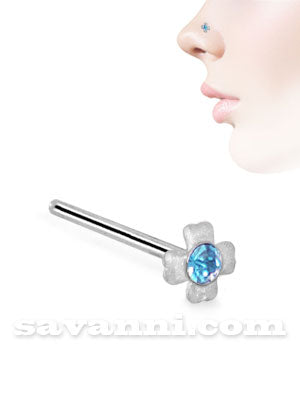 Rakt Nässmycke Silver Clover Cross Strass