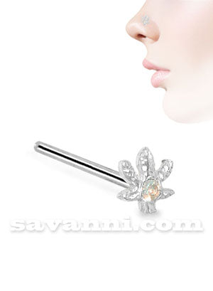 Rakt Nässmycke Silverhampa med Strass