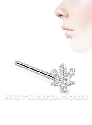 Rakt Nässmycke Silverhampa med Strass