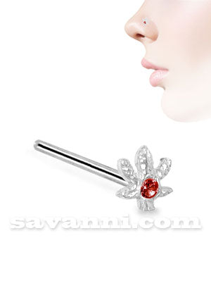 Rakt Nässmycke Silverhampa med Strass