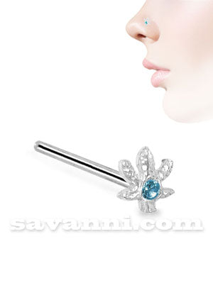 Rakt Nässmycke Silverhampa med Strass