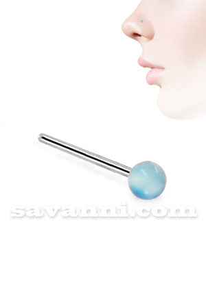 Rakt Nässmycke av Silver med Marmorkula