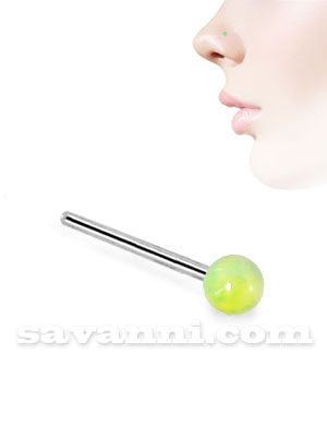 Rakt Nässmycke av Silver med Marmorkula