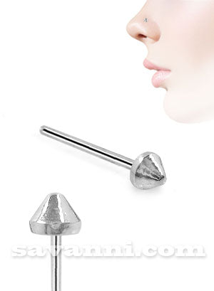 Rakt Nässmycke av Silver Round Spike