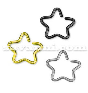Piercingring Stjärna